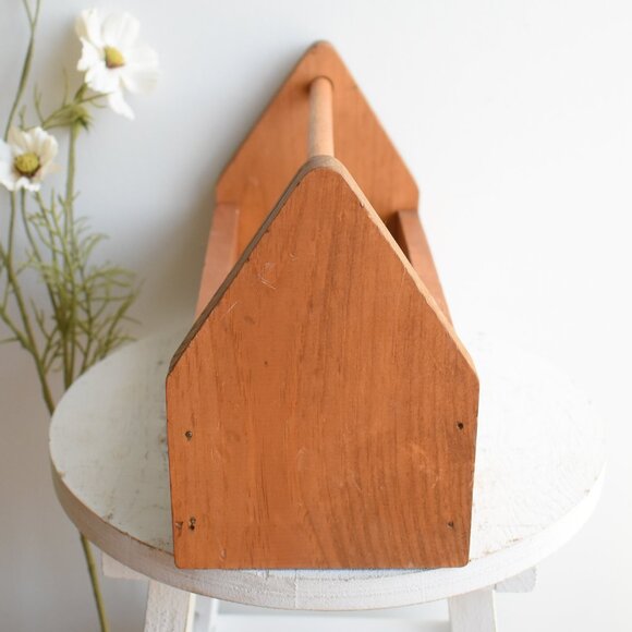 Vintage Antique Handmade Wood Tool Box Caddy Country Cottage Farmhouse Decor - Picture 4 of 7